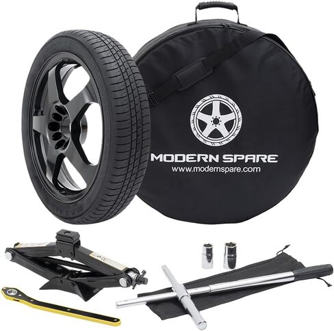 Complete Compact Spare Tire Kit w/Carrying Case - Fits 2017-2024 Tesla Model S - Modern Spare in Kuwait