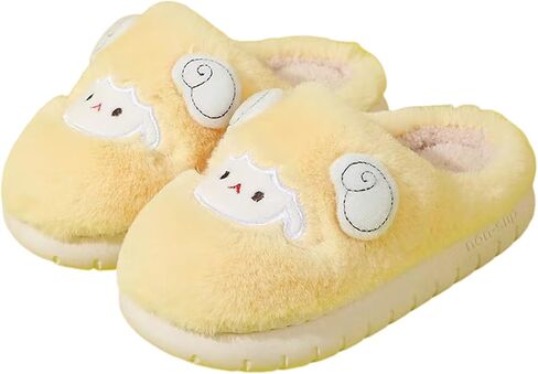 شباشب للأطفال شباشب حيوانات، شباشب بقرة ضفدع أرنب ودب باندا خروف للأطفال الصغار، شباشب شتوية غامضة للفتيات والأولاد، شرائح طباعة بقرة لطيفة منفوشة، أحذية غرفة نوم منزلية من القطيفة، كاواي، مريحة in Kuwait