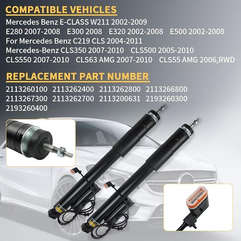 Front Right Air Suspension Strut Shock Absorber for Mercedes-Benz 2-MATIC Airmatic 2003-2009 W211 E-CLASS E320 E350 E500 E550 for 2005-2011 C219 CLS500 CLS550 2113209313 2113205513 in Saudi Arabia