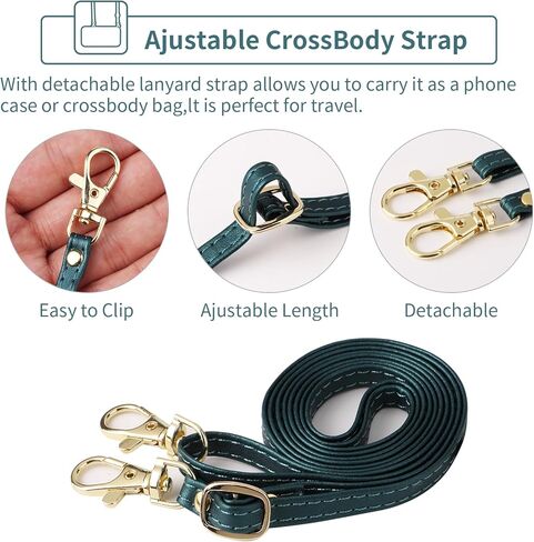 Wallet Case for Samsung Galaxy Note 9 with Crossbody Strap Premium PU Leather Card Holder Shockproof Heavy Duty Full Body Accessories Slim Cell Phone Cover for Note9 Not S9 Women Men Black in Kuwait