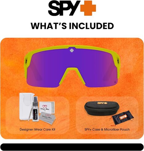 نظارة شمسية SPY Monolith 5050 مقاس 62 مم بإطار أسطواني للرجال + حزمة مع مجموعة نظارات مجانية من Designer iWear in Kuwait