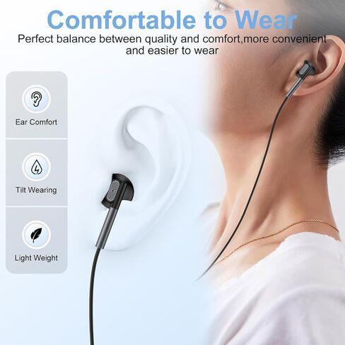 سماعات Samsung S25 USB C سلكية لـ Galaxy S25 Ultra S24 Ultra Fe/S23/S22/S21/S20 ، سماعات USB Type C سماعات الأذن السلكية السلكية سماعات الأذن HIFI مع التحكم في حجم MIC لـ iPhone 16 Pro 15 Max Plus in Kuwait