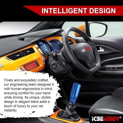 ICBEAMER مقبض ناقل الحركة من الألومنيوم باللون الأرجواني | يناسب مركبات النقل اليدوي الأوتوماتيكية و4، 5، 6 سرعات | مقبض ناقل الحركة الداخلي للسيارة | قطع غيار السيارات | 1 قطعة in Kuwait