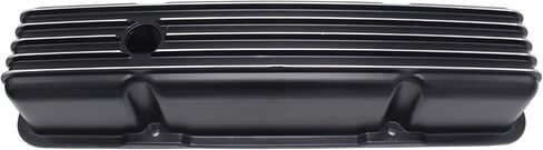 Finned Polished Aluminum Tall Valve Covers for SBC Small Block Chevy 350 in Saudi Arabia