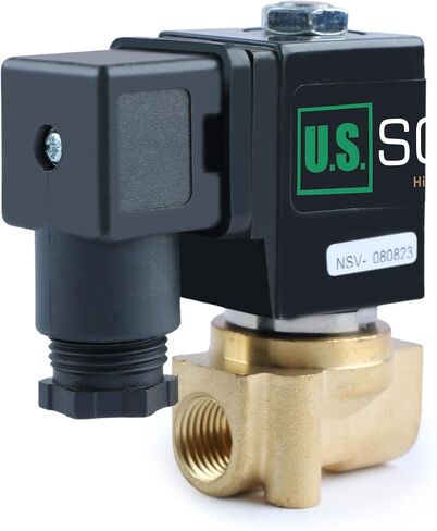 U.S. Solid 1" Brass Electric Solenoid Valve 12V DC Normally Closed VITON Air Non-potable Water Oil Fuel in Kuwait