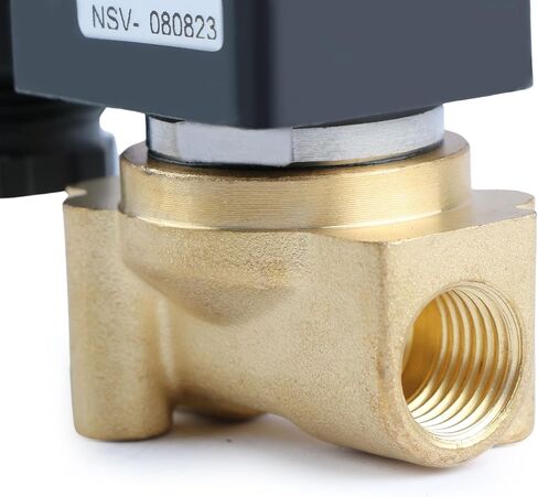 U.S. Solid 1" Brass Electric Solenoid Valve 12V DC Normally Closed VITON Air Non-potable Water Oil Fuel in Kuwait