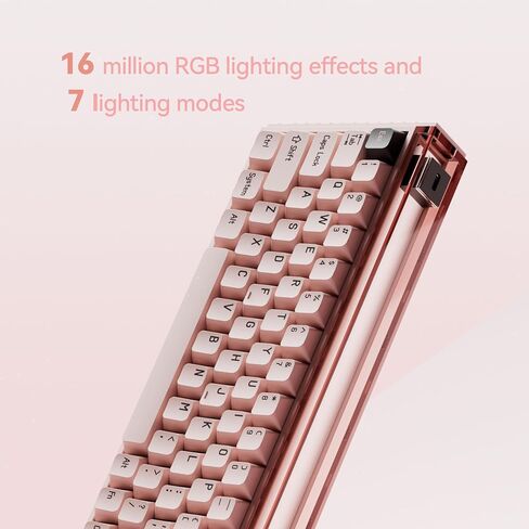 MADE68 Pro Hall Effect Keyboard Magnetic Gaming Keyboard, Hot Swappable Switches Keyboard Rapid Trigger Keyboard Magnetic Switch Keyboard, 65% Layout RGB Snap Tap-Purple in Saudi Arabia