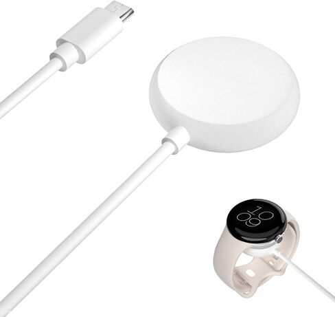 Threeeggs Charger for Google Pixel Watch, Replacement Magnetic USB Charging Cable for Google Pixel Watch Smartwatch 3.3ft / 100cm (USB Type-A Black) in Kuwait