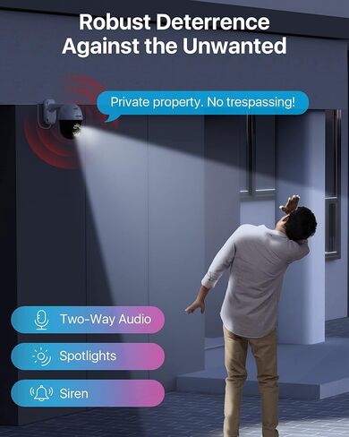 Zosi C296 3K 5MP ADD-ON POE PT كاميرا خارجية ، رؤية ليلية النجوم ، AI Confection Human Confect in Kuwait