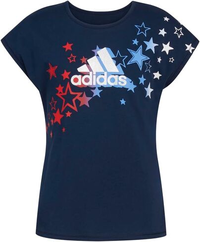 adidas Girls' Cap Sleeve Novelty Logo Tee in Saudi Arabia
