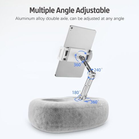 CreaDream Tablet Kindle Stand Pillow, Adjustable iPad Pillow Stand Holder with 2 Snack Bowls for Lap Bed Sofa Chair, Compatible with 4.7"-13" Tablet, iPad, iPhone, Google, Samsung, Kindle in Kuwait
