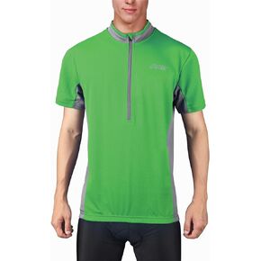 bpbtti Men's Cycling Jersey Short Sleeve Bike Biking Shirts with Half Front Zipper & 3-Rear Pockets