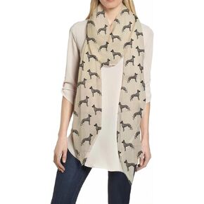 Great Dane Dog Print Women's Scarf Shawl Wrap Lightweight