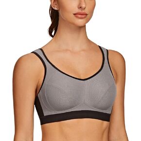 AGONVIN Women's High Impact Support Wirefree Bounce Control Plus Size Workout Sports Bra
