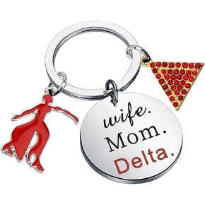 FAADBUK DST Sigma Keychain Sigma Theta Gift Wife Mom DST Jewelry 1913 Sorority Keyring for Family Friend
