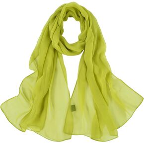 GERINLY Chiffon Scarf for Women Lightweight, Solid Color Dressy Wrap Vintage Shawl, Feminine Thin Head Scarf
