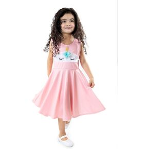 Little Adventures Pink Unicorn Princess Twirl Dress