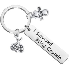 MAOFAED Tennis Player Gift Tennis Coach Gift Tennis Captain Gift Tennis Team Gift I Survived Being
