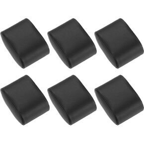 uxcell 6Pcs Bracelet Watch Pillow PU Leather Jewelry Display Pillows for Watch Box Bangle Cushions Display Storage (2.95" x 2.09" x 1.77", Black)