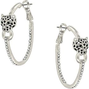 Liavy's Leopard Fashionable Earrings - Hoop - Sparkling Crystal - Unique Gift and Souvenir