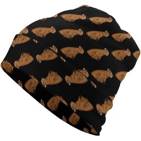 Animal Capybaras Pattern Beanie Hat for Men Women Knit Warm Casual Hats Classic Winter Cap