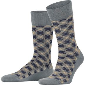 FALKE Men's Socks Smart Check Cotton Patterned 1 Pair