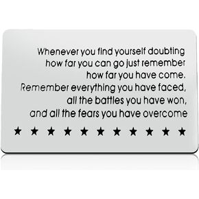 Xiahuyu Cancer Survivor Gift Sobriety Gifts for Men Wallet Insert Card for Him Stay Strong Post Surgery Gift AA Recovery Gifts Inspirational Gifts for Friends Family
