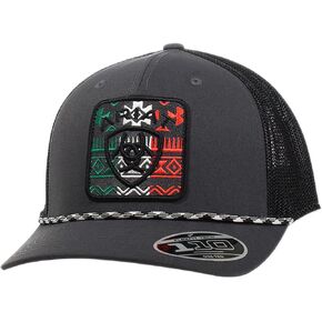 ARIAT Men's Flexfit 110 Southwest Logo Snapback, Grey