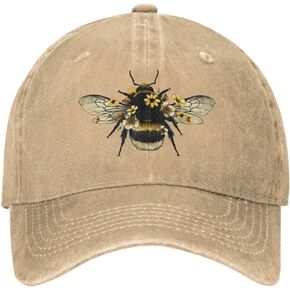 VunKo Vintage Washed Distressed Adjustable Bee Bee Womens Denim Baseball Cap Mom Trucker Hat Cap for Women Unisex