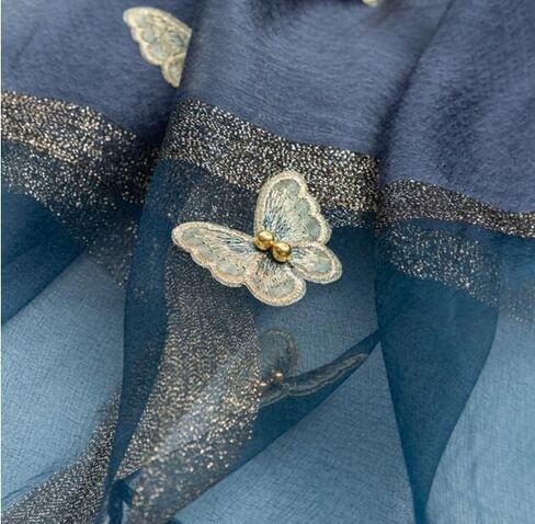 Women Mulberry Silk Scarf Lightweight Scarves Embroidered Butterfly Shawls and Wraps for Dresses in Saudi Arabia