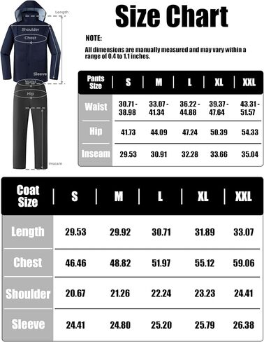 Ubon Waterproof Rain Suits Including Jackets and Pants Rain Gear Lightweight for Men & Women in Saudi Arabia