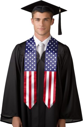 Flag Graduation Stole Unisex Graduation Sash Honor Stole for Graduation Students, 72 Inch in Saudi Arabia