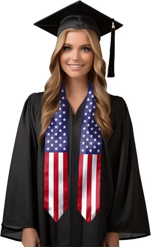 Flag Graduation Stole Unisex Graduation Sash Honor Stole for Graduation Students, 72 Inch in Saudi Arabia