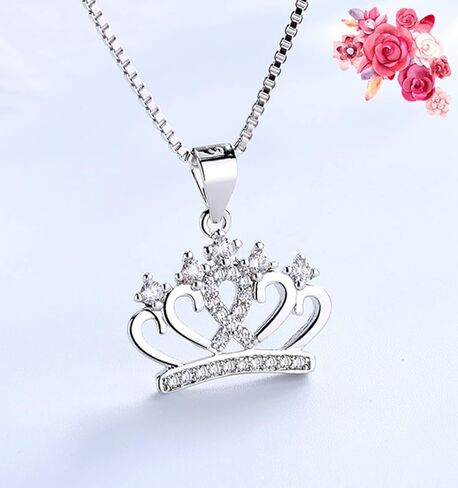 إلى My Badass Bestie CZ Crown Necklace Badass Bestie هدية الصداقة قلادة عيد الميلاد هدايا عيد الميلاد لأفضل صديق in Kuwait