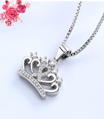 إلى My Badass Bestie CZ Crown Necklace Badass Bestie هدية الصداقة قلادة عيد الميلاد هدايا عيد الميلاد لأفضل صديق in Kuwait