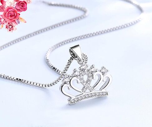إلى My Badass Bestie CZ Crown Necklace Badass Bestie هدية الصداقة قلادة عيد الميلاد هدايا عيد الميلاد لأفضل صديق in Kuwait