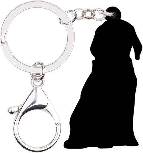 DOWAY الاكريليك البيجل الكلب مفتاح سلسلة كيرينغ مجوهرات للحقائب المحافظ أحزمة حلقة الإكسسوارات سحر النساء الفتيات الهدايا in Saudi Arabia