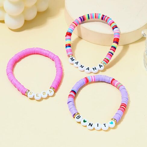 مجموعة اساور مصنوعة يدويا من كارول جي مكونة من 3 قطع | اساور اندي كارول لافلي جي تشارم، اكسسوارات مجوهرات مانانا سيرا بونيتو ميرش، هدايا عيد ميلاد للرجال والنساء ومحبي الموسيقى، مقاس M، مختلطة, خامات in Kuwait