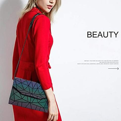 حقيبة كتف Van Varo ذات شبكة صلبة هندسية على شكل مظروف وحقيبة يد على شكل ظرف in Kuwait