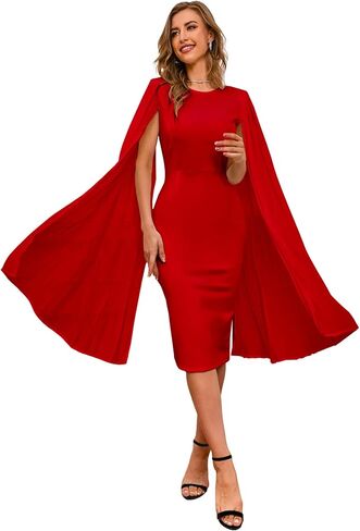 IWFEV منتصف العجل المرقعة كم طويل الرقبة المستديرة عادي بلا أكمام فستان ميدي المرأة Bodycon فستان in Saudi Arabia