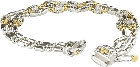 سوار من مجموعة John Medeiros Triple Strand ذو لونين مطرز بإطار Pavé صنع في أمريكا in Kuwait