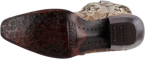 CORRAL Women's Snip Toe Stitched Leather Cowgirl Western Boots with Swarovski Crystal Accents in Kuwait
