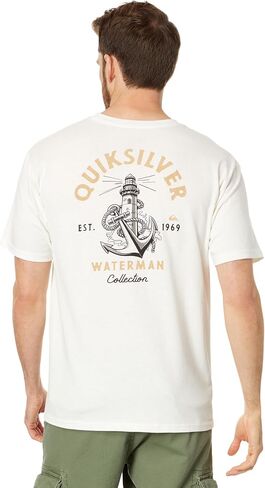 تي شيرت Quiksilver Anchors Away بأكمام قصيرة أبيض ثلجي مقاس XL in Saudi Arabia