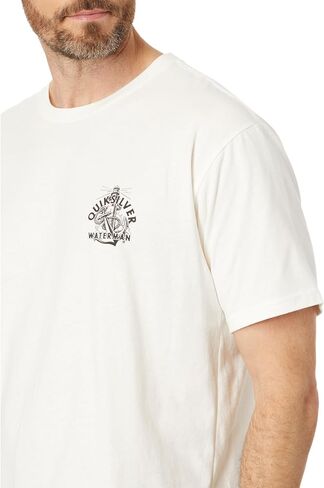 تي شيرت Quiksilver Anchors Away بأكمام قصيرة أبيض ثلجي مقاس XL in Saudi Arabia