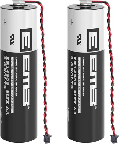 EEMB 3.6V ER6V Battery Replacement Lithium Battery ER14505 2600mAh with Plug Compatible with Toshiba PLC Battery ER6VC119A/119B (2 Pack) in Saudi Arabia