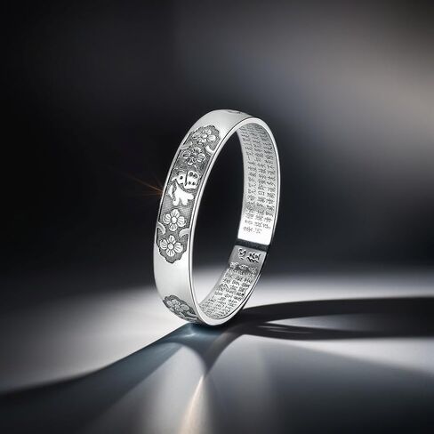 سوار فينغ شوي بيكسيو من الفضة الاسترلينية عيار 999 من جلوويف، سوار حماية بي شيو مانترا قابل للتعديل، ديكور لاكي فينغشوي للسعادة والحظ in Kuwait