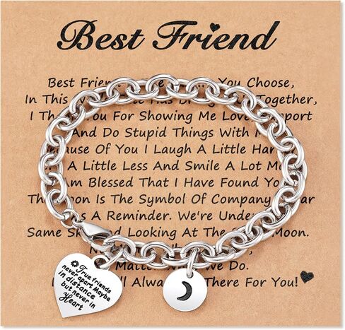 Tarsus "I Love You to The Moon & Back Engraved Bracelets for Mom Daughter Grandma Granddaughter Friends Sister in Saudi Arabia