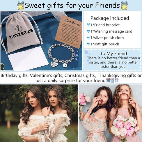 Tarsus "I Love You to The Moon & Back Engraved Bracelets for Mom Daughter Grandma Granddaughter Friends Sister in Saudi Arabia