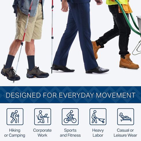 جوارب Mio Marino الرجالية من القطن الفاخر للتحكم في الرطوبة مبطنة مع دعم للقوس in Kuwait