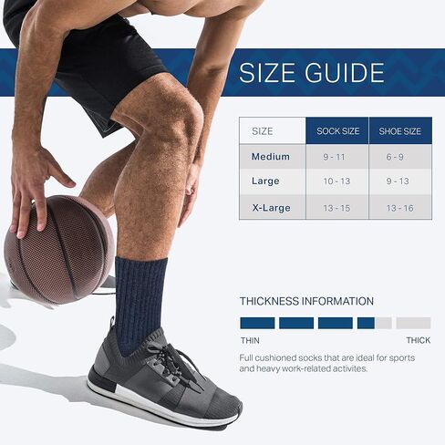 جوارب Mio Marino الرجالية من القطن الفاخر للتحكم في الرطوبة مبطنة مع دعم للقوس in Kuwait